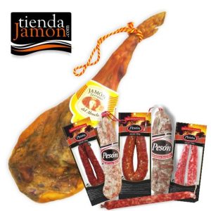 Lote Jamón serrano con surtido de embutido.